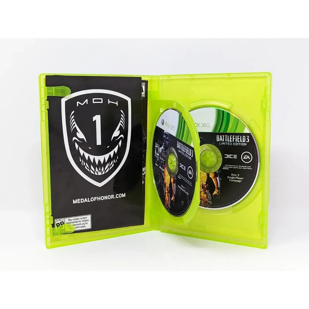 Battlefield 3 Limited Edition Xbox 360 2011 Game Complete Tested Manual